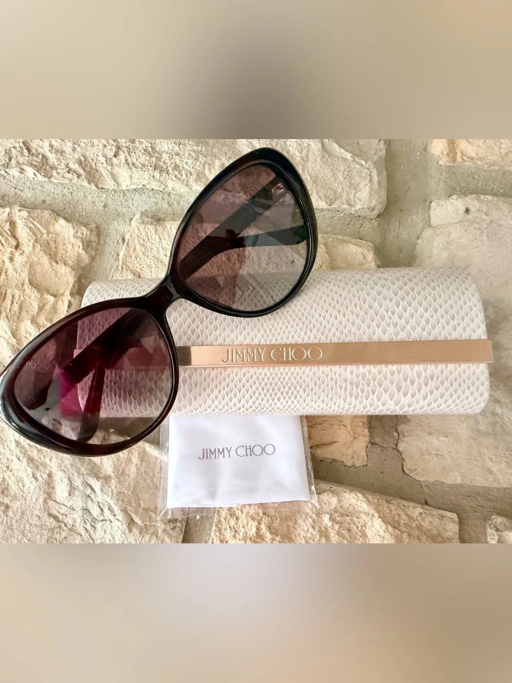 Jimmy Choo Brown Gradient Oversized Women's Sunglasses